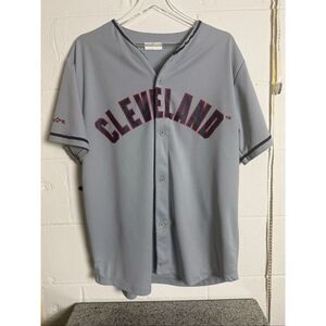 Cleveland Indians Kipnis #22 Gray Baseball Jersey Men’s XL Match Up MLB Button F